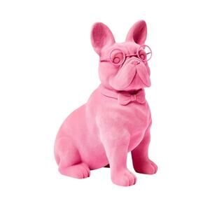 NEW 2024 Spritz Valentine Pink French Bulldog Flocked Figurine Target Dog Decor